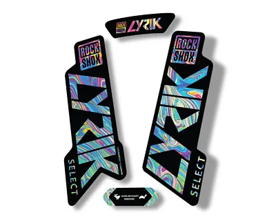 Rock Shox LYRIK SELECT 2020 Fork Decal Mountain Bike Cycling Sticker Oil Slick1 • $16.99