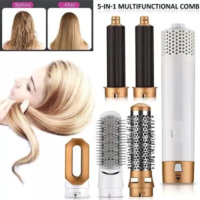 5 In 1 Electric Hair Dryer Blow Hair Curler Set Detachable Styler Hot Air Brush • £15.99