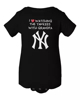 New York Yankees I Love Watching With Grandpa Baby Short Sleeve Bodysuit • $19.99