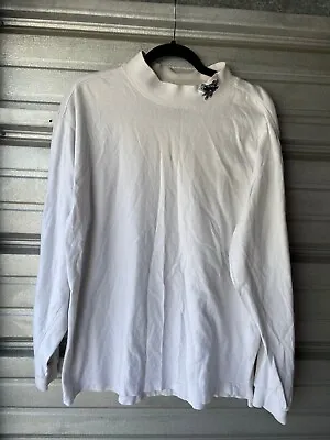 Vintage 1990s CCM San Jose Sharks NHL White Turtleneck Long Sleeve Shirt Men's L • $29.95