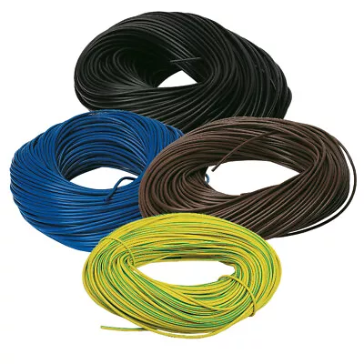 Cable Sleeving PVC Earth/Blue/Brown/Black Various Sizes2-25mm/Lengths • £1.45