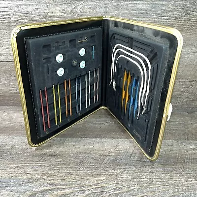 Vtg BOYE Needle Master Kit Circular Straight Knitting Needle Set Vinyl Case • $19.99