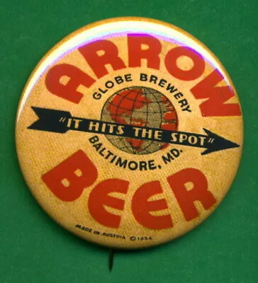 Arrow STYLE Beer Globe Brewery Baltimore. Maryland  Advertising RP *PIN* • $5.06