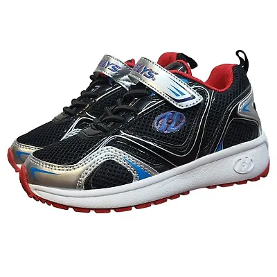 Heelys Link Up X2 Skate Shoes - Kids UK 11/12 - Black/Silver/Blue - SALE WAS £65 • £19.95