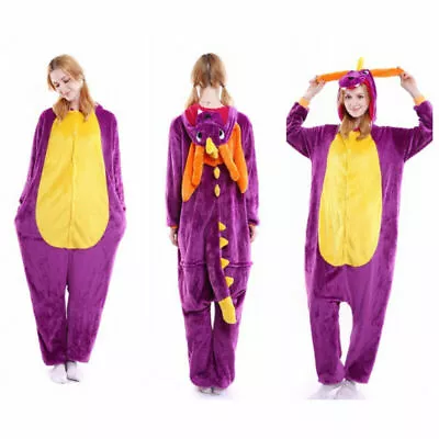 UK Dinosaur Unisex Adult Animal Onsie88Onesie12 Anime Cosplay Pyjama Kigurumi W1 • £34.79