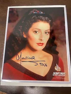 Marina Sirtis Autographed 8x10 Photo Star Trek The Next Generation With COA • $25