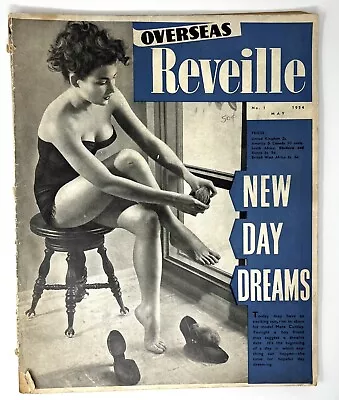 Overseas Reveille British Newspaper May 1954 - 50s Pin-up Mara Corday • $25