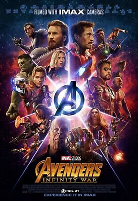 Avengers Infinity War Art Poster 30X20  2018 Movie Film IMAX From USA • $17.99