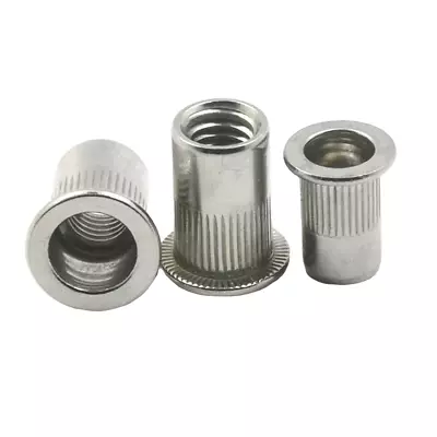 £1.99 • Buy Steel Rivnuts Knurled Flange Open Head M4 M5 M6 M8 M10 Nutsert Rivet Nut