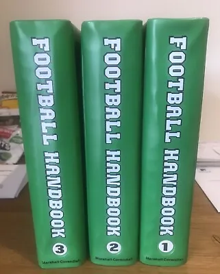 £45 • Buy Football Handbook By Marshall Cavendish Complete Set 3 Volumes In Binders Superb