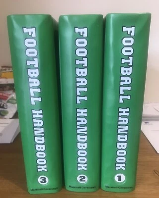 £45 • Buy Football Handbook By Marshall Cavendish Complete Set 3 Volumes In Binders Superb