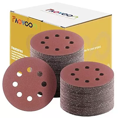 Sanding Disc 5 Inch 8 Hole 100 Pcs Orbital Sanding Discs Hook And Loop Sand... • $22.58