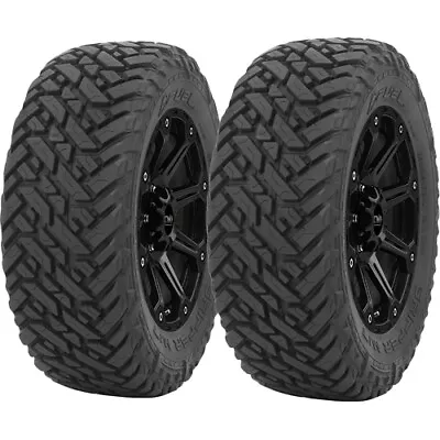 (QTY 2) 34x12.50R20LT Fuel Gripper M/T 123Q LRF Black Wall Tires • $720