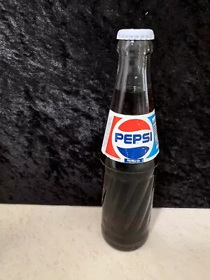 Vintage Pepsi 300ml Glass Soft Drink Bottle Paper Label With Cap • $23.90