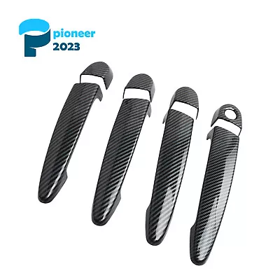 Carbon Fiber Look Door Handle Trim Cover Cap For BMW X1 X2 X3 X4 X5 X6 • $17.34