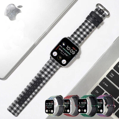 $17.99 • Buy Apple Watch Band Nylon Leather Strap For IWatch Series SE 6 5 4 3 2 38/40 42/44 