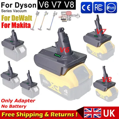 Vacuums Battery Converter Adapter For DeWalt 18V To For Dyson V6/V7/V8 Series A+ • £11.76