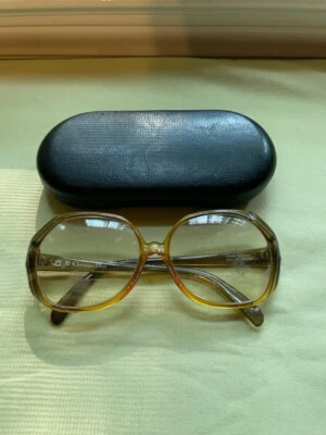 $45.88 • Buy Vintage Christian Dior Eyeglasses Frames  Brown Yellow 2035-20 54-14