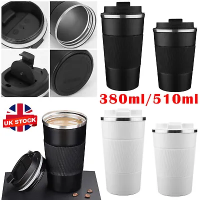 380/510 Stainless Steel Leakproof Insulated Thermal Travel Coffee Mug Cup Flask • £8.09