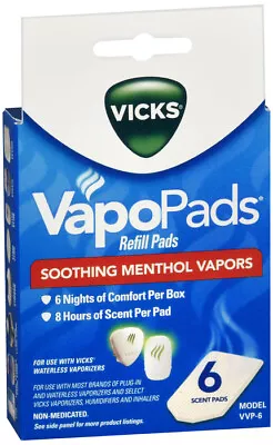 Vicks Vaproizer Waterless Pad Soothing 6ct  • $7.99