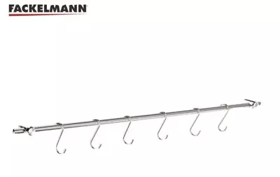 £7.99 • Buy Kitchen Wall Hanging Rail Rack With 6x Hooks Organizer Utensil Holder Knifes Mug
