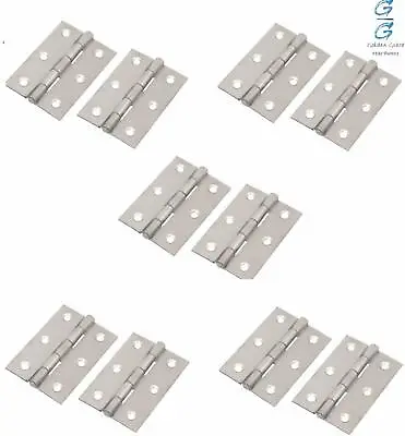 5 Pairs 75mm Butt Hinges For Internal Doors 75mm (3 Inch) Timber Door Hinge Ch • £8.60