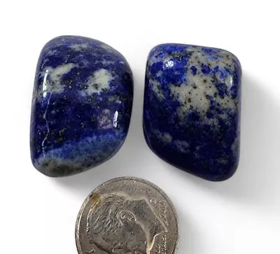 Lapis Lazuli Polished Stones Pakistan 19.8 Grams 2 Piece Lot • $6.99