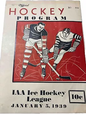 IAA Hockey 1939 Pacific Gas And Electric Versus Golden State CA MB6 • $29.99