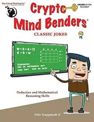 Crypto Mind Benders: Classic Jokes Grades 3-12+ - Paperback - GOOD • $7.53