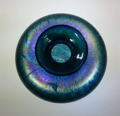 £85 • Buy Timothy Harris Designed Squat Vase For Royal Brierley Studio Glass