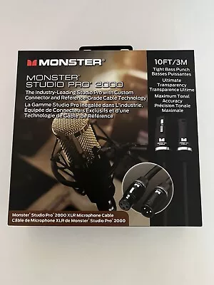 Monster SP2000-M-10WW-U Prolink Studio Pro 2000 XLR Microphone Cable 10ft NEW • $80