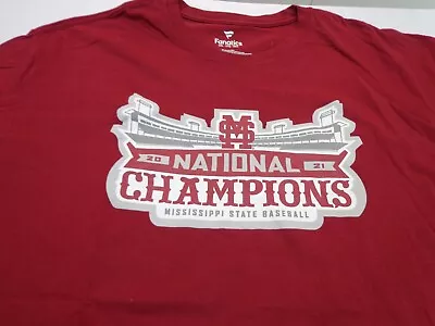 Mississippi State Bulldogs 2021 Baseball  National Champions T-Shirt  Size 2XL • $15.99