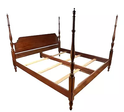 Henkel Harris Solid Mahogany King Poster Bed • $4795