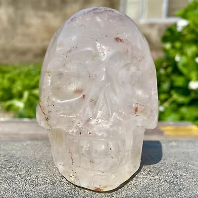 2.8LB Natural Clear Quartz White Crystal Hand Carved Skull Reiki Healing • $0.99