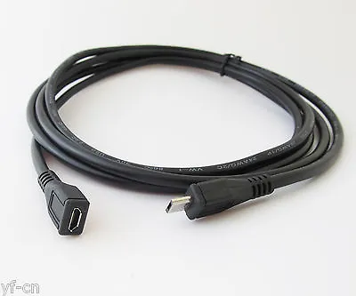 1pc 2M/6.6ft Extension Data Cable Micro USB 5pin Male To Female Straight Cable • $2.75