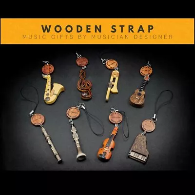 Trumpet Horn Piano Violin Flute Guitar Wooden Strap By Musician Designer • $13.99