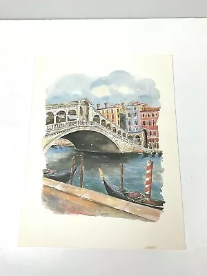 Venice Italy Canal Art Print Channel River Gondola Boat Scenic Bridge For Frame • $9.99
