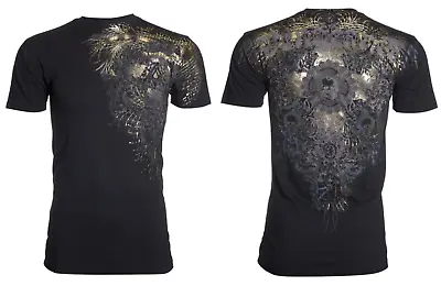 Archaic Affliction Men's T-Shirt Short Sleeve DISCORDIAE Biker Black M-4XL • $24.95