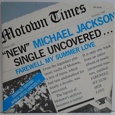 Michael Jackson Farewell My Summer Love Brazil Promo 7  Golden Stamp • $50