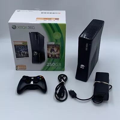 $99.99 • Buy XBOX 360 Slim S 250GB Console System Bundle With Original Box Matte Black