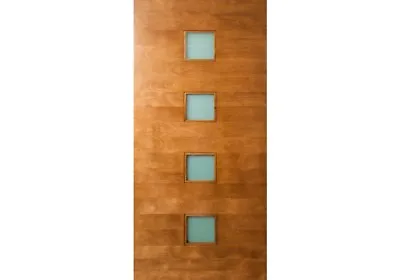 Eto Doors – Quadratum Exterior Solid Core Mahogany Wood W/ 4 Panel Obscure Glass • $899