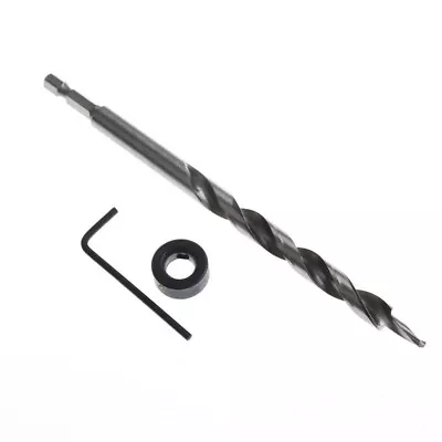 3/8  Hex Pocket Hole Twist Step Drill Bit+Stop Collar Set For Kreg Jig Gu:'h • $13.85