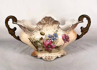 Victoria Austria Carlsbad Porcelain Two Handled Floral Planter • $60