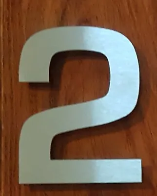 4  Or 6  Modern House/front Door Numbers Brushed Stainless Steel - Stick On • $16.12