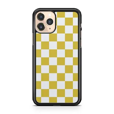 $19.23 • Buy Yellow White Checkered Squares Check Pattern Camo Phone Case Cover