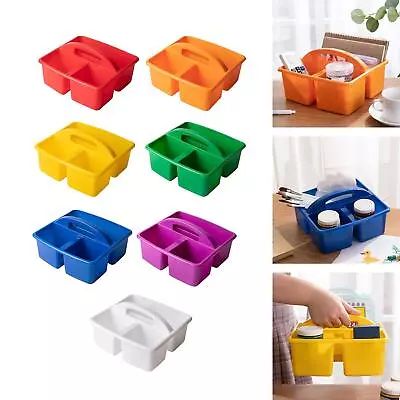 Desktop Caddy With  Compartments   Bin Craft  Organizer Case Classroom  Caddy • £13.20