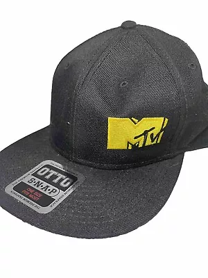 New MTV OTTO Music Television Unisex Snap Back Adjustable Hat In Black • $9.72