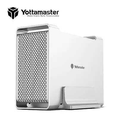 Yottamaster 2 Bay RAID Hard Drive Enclosure USB3.1 Gen2 For 3.5  SATA HDD 32TB • $103.39