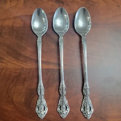 Oneida Stainless MICHELANGELO Flatware Set Of 3 Ice Tea Spoons 7 1/2  Heirloom  • $30