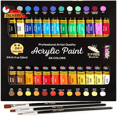 24 Colors Airbrush Paint DIY Acrylic Paint Set For Hobby Model Painting Artists • $17.46